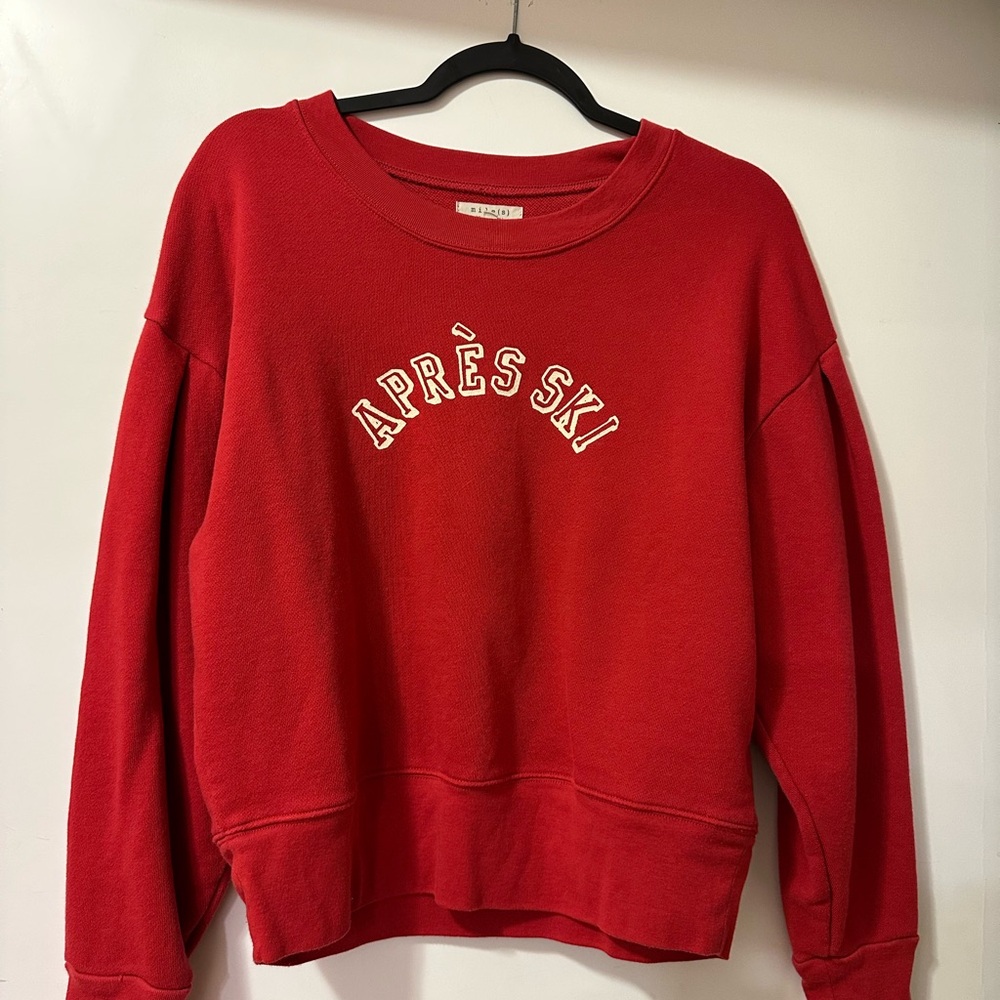 Madewell Red Crewneck Sweatshirt